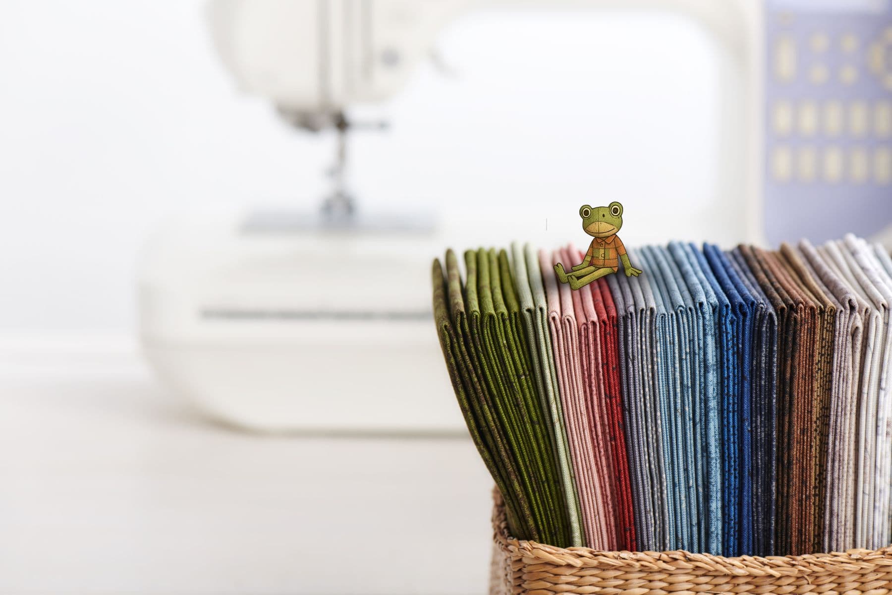 Látková žaba a prešívaná deka